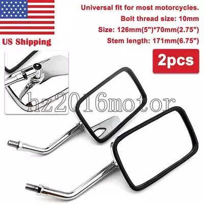 Motorcycle Rectangle Mirror For Kawasaki Vulcan VN 1600 Classic Mean Streak • $29.19