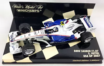 Minichamps 2007 Sebastian Vettel BMW Sauber F1.07 USA GP Limited Edition 1:43 • £79.95