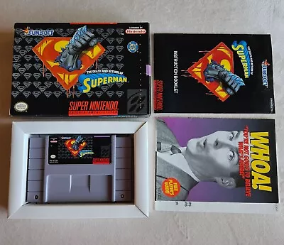 The Death And Return Of Superman Snes Super Nintendo Complete In Box W/ Inserts • $399.95