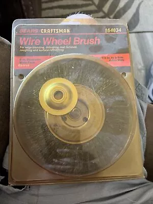 Vintage Sears Craftsman 964834 6” Wire Wheel Brush Coarse _ BRAND NEW • $15