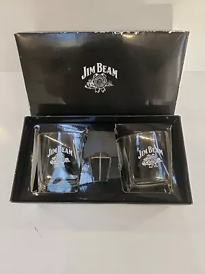 Jim Beam Set Of Two Bourbon Whiskey Glasses • $29.95