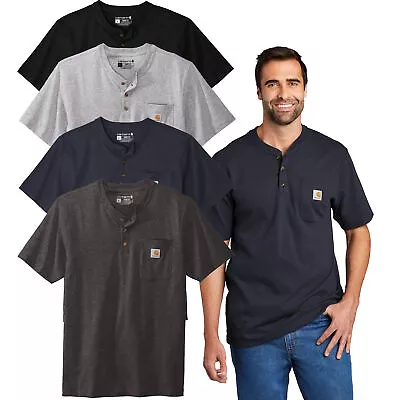 Carhartt Short Sleeve Henley T-Shirt Workwear Mens Tee Shirt - CTK84 - New • $23.95