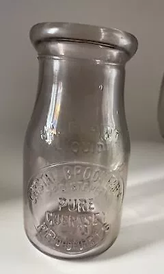 Antique CRYSTAL BROOK FARM PRODUCTS Half Pint Milk Bottle Waterbury Connecticut • $18.99