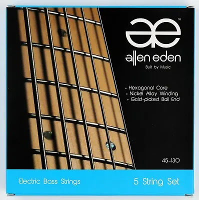 Allen Eden Electric Bass Strings 5 String 45-130 • $18.99
