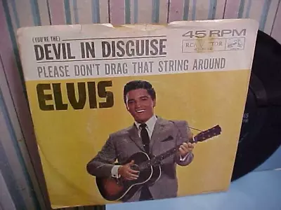 Elvis Presley - NM VINYL & VG+ PIC SLEEVE & EX AUDIO - Devil In Disguise • $14.99