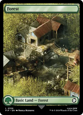 MTG Forest (0326) (Full Art) [Fallout Near Mint] • £1.75