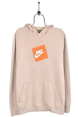 Vintage Nike Hoodie Beige Graphic Sweatshirt - XL • $55