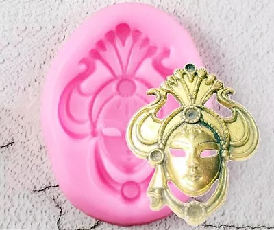 Egyptian Mask Silicone Mould For Sugar Craft Fondant Cake Decorating Baking • £5.50