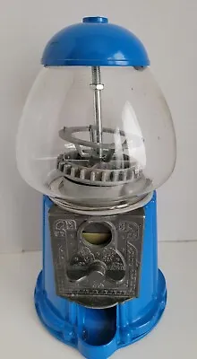 Vintage Blue Gumball Candy Machine 11” Metal & Glass • $24.99