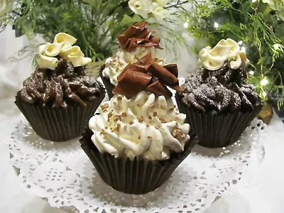 Faux Fake Cakes  Faux Artificial Chocolate Party Decor Cupcakes Coffee Shop 18 • £32