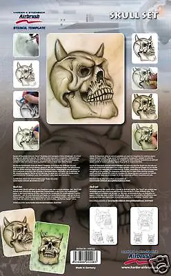 £42.71 • Buy Harder & Steenbeck Airbrush Stencils - Skull Set
