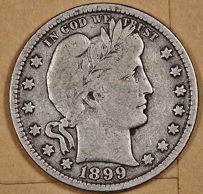 1899-s Barber Quarter.  Fine.  195222 • $71