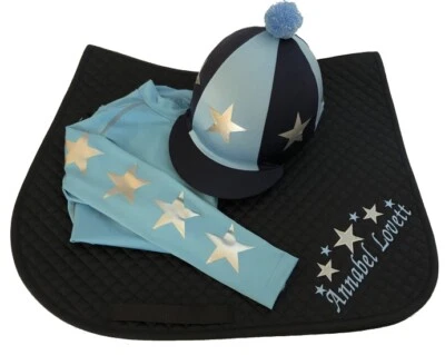 thumbnail image 2 of GGGear Cross Country Base Layer/Silk – Royal Blue With Silver Scattered Stars (Adult, UK Made) 2 of 5