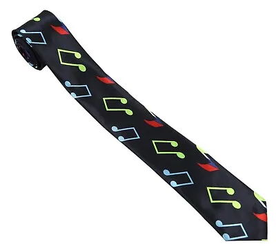 £3.49 • Buy Mens Musical Notes Tie Necktie Neck Music Gift