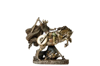 £111.88 • Buy Viking Bronzed Warrior Statue Figurine.Viking On Horse Statue Figurine