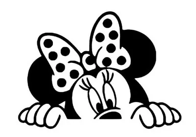 Minnie Mouse Peek DISNEY DECAL STICKER CAR WINDOW VAN FUNNY • £3.50