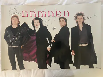 The Damned Fully Signed Autographed 1986 Poster Eloise Era 24 X 36 Inch • £225