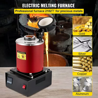 Electric Gold Melting Furnace W/ 1KG & 3KG Graphite Crucible & Ingot Mold US • $249.99