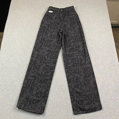 No Fear X H&M Jeans Womens Size 0 23x31 Wide Leg All Over Print Denim Y2K Street • $16.99