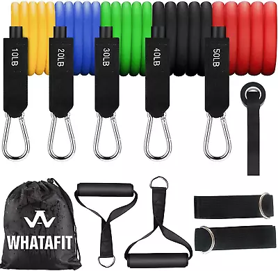 $34.03 • Buy Resistance Bands Set, Exercise Bands With Door Anchor, Handles, Carry Bag, Legs