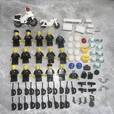 LEGO Large Lot Police Cops Military Bikes Classic Vintage Helmet Radio Minifigs • $34.99