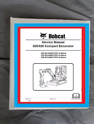 Bobcat 325 And 328 Excavator Workshop Manual & Maint Manual Binder • $49.49