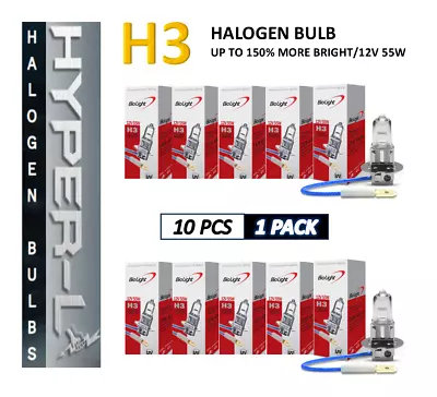 H3 Halogen 12V 55W Super Bright Upgrade Headlight Bulb(10 PACK) • $18.95