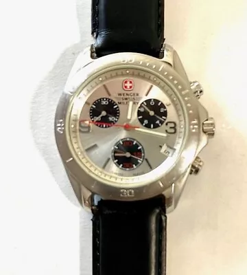 Rare Men’s Wenger 79102 Swiss Army Chronograph Quartz Watch - Needs Battery • $49.50