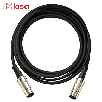 Hosa MID-510 10FT Pro MIDI Serviceable 5-Pin DIN To Same Cable Black  • $13.95