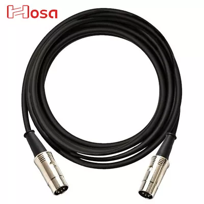 Hosa MID-515 15FT Pro MIDI Serviceable 5-Pin DIN To Same Cable Black • $15.95