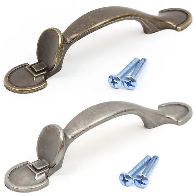 Hausen Traditional Metal Pull Handle For Kitchen Cupboards Cabinets & Drawers • £1.49