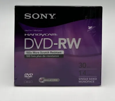 Sony Handycam Blank DVD-RW Camcorder 30 Minute 1.4 GB Disc Single Side NEW • $14