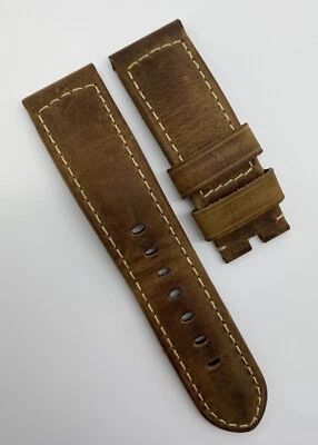 $175 • Buy Authentic Officine Panerai 24mm X 22mm Assolutamente Brown Watch Strap Tang OEM