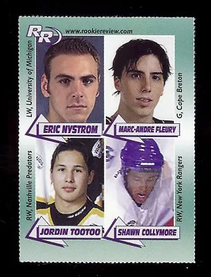 MARC-ANDRE FLEURY 2002 Rookie Review Cape Breton Magazine RC Card Hockey • $3.95