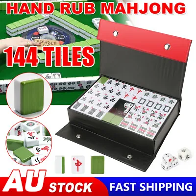 144 Tiles Mahjong Set Chinese Traditional Games Classic Strategy Game Travel OZ • $43.85