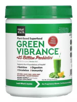 $68.99 • Buy Green Vibrance 60 Servings Vibrant Health Superfood Probiotics Ver 19.1 - 5/2024