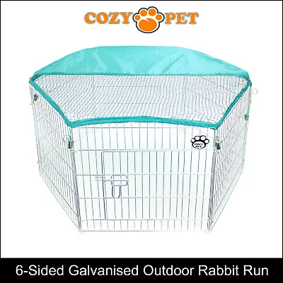 £29.99 • Buy Rabbit Run By Cozy Pet Galvanised For Outdoor Use Guinea Pig Playpen Hutch RR01