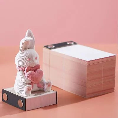 3D Memo Note Cute Rabbit Christmas Sticky Note Craft Notepad Stationery • $18.37