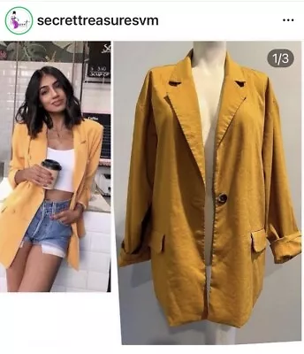 Mustard Blazer Jacket Medium • $17