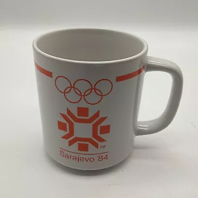 1984 Sarajevo XIV Winter Olympics Coffee Mug Vintage Souvenir Original Logo • $12.94