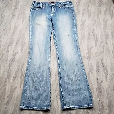 Vigoss Jeans Womens 11 Blue Mid Rise Bootcut Medium Wash Denim Stretch • $22.49