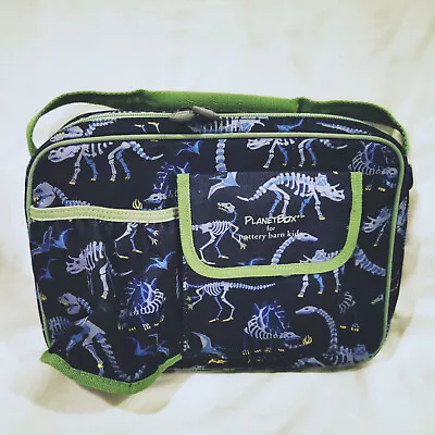 Pottery Barn Kids Blue Dinosaur Bones Print Planet Box - Used • $29.99