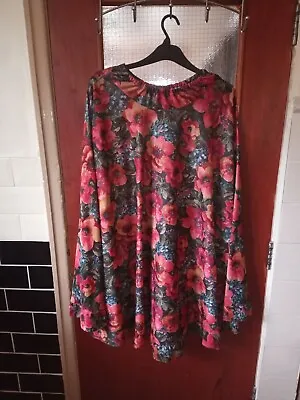 Vintage Cottage Floral Westwood Gucci Unusual Circle Long Full Skirt M  L Prarie • $34.85