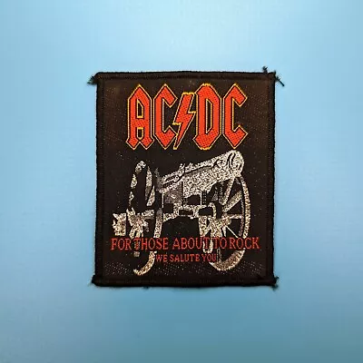 AC/DC Vintage Woven Glitter Patch Metal Rock Band Acdc • $20