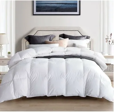 $95.99 • Buy Goose Down Comforter, King Size Duvet Insert Medium Weight All Seasons White