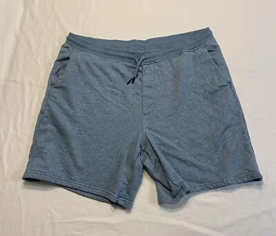 Patagonia Mahnya Fleece Shorts Blue Mens XL Drawstring Waist Pockets Stretchy  • $22