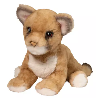 Carmie 12  Mountain Lion Douglas Plush Stuffed Animal Wild Cat Soft Cuddle Toy • $21.95