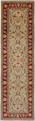 Traditional Hand-Knotted Bordered Carpet 2'8  X 9'7  Wool Area Rug • $408