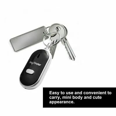 £3.98 • Buy Black Whistle Key Finder Anti Lost Chain Locator LED Flashing Beeping Keyring