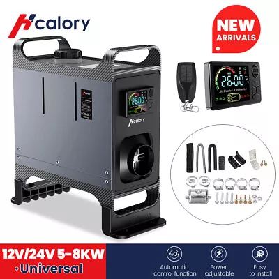 Hcalory 12V/24V 8KW Diesel Heater Parking Heater Caravan Truck RV W/ Booster Pad • $98.59